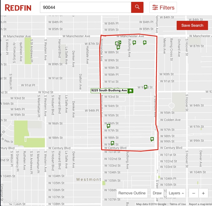 Drawn area using draw button of Redfin.com to get comps