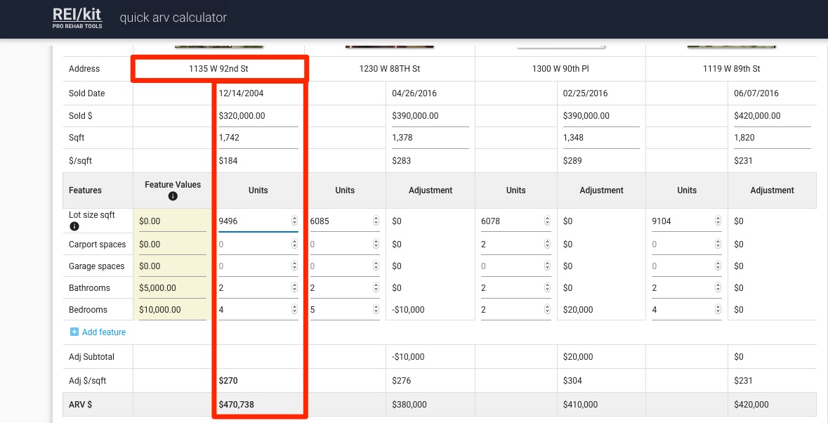 How to find ARV using the REI/kit ARV Calculator Remote Fix and Flip